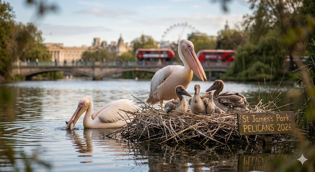 London Park Sees First Pelican Chicks in 360 Years