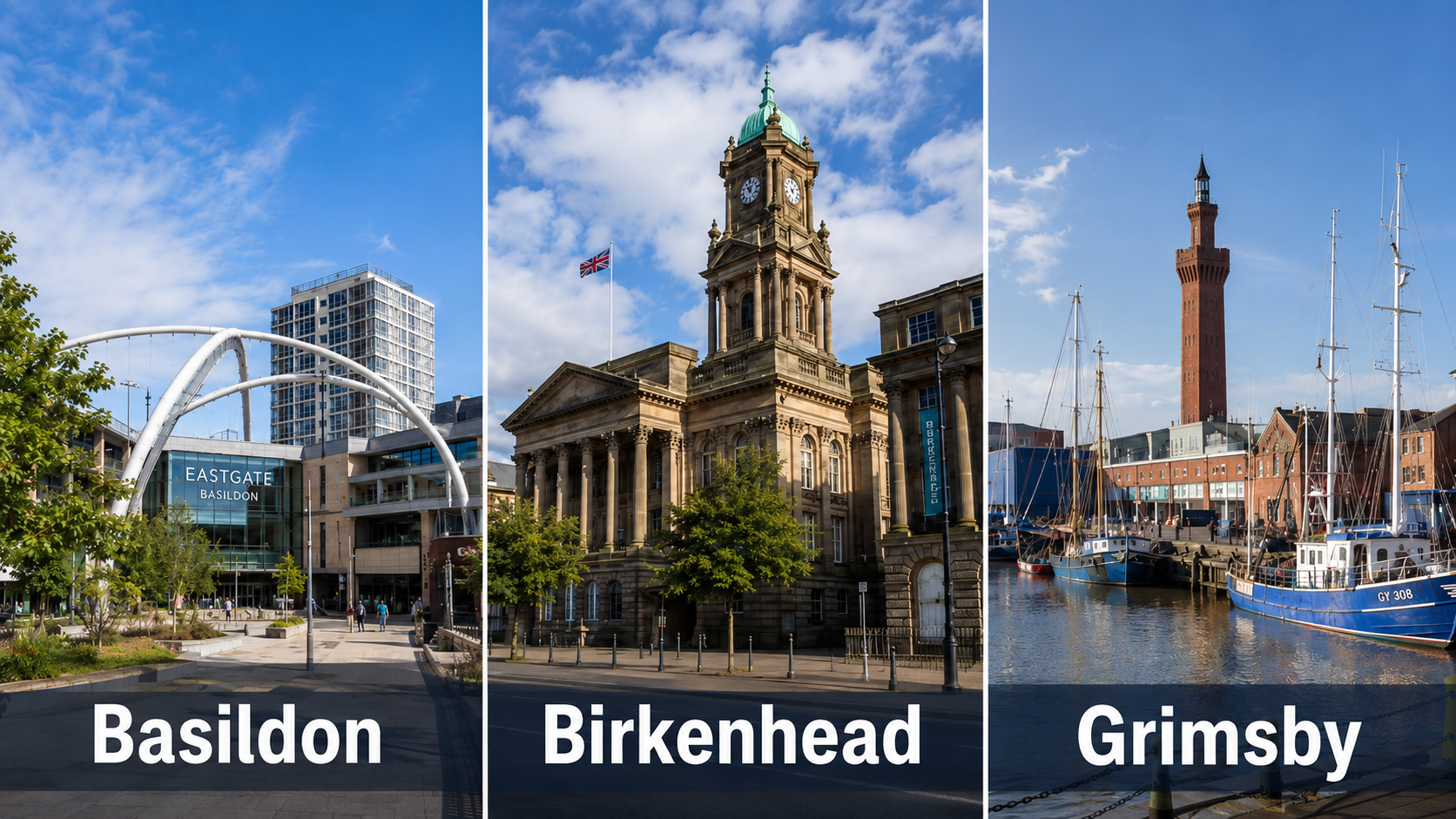 Basildon, Birkenhead, Grimsby shortlisted for UK Town of Culture