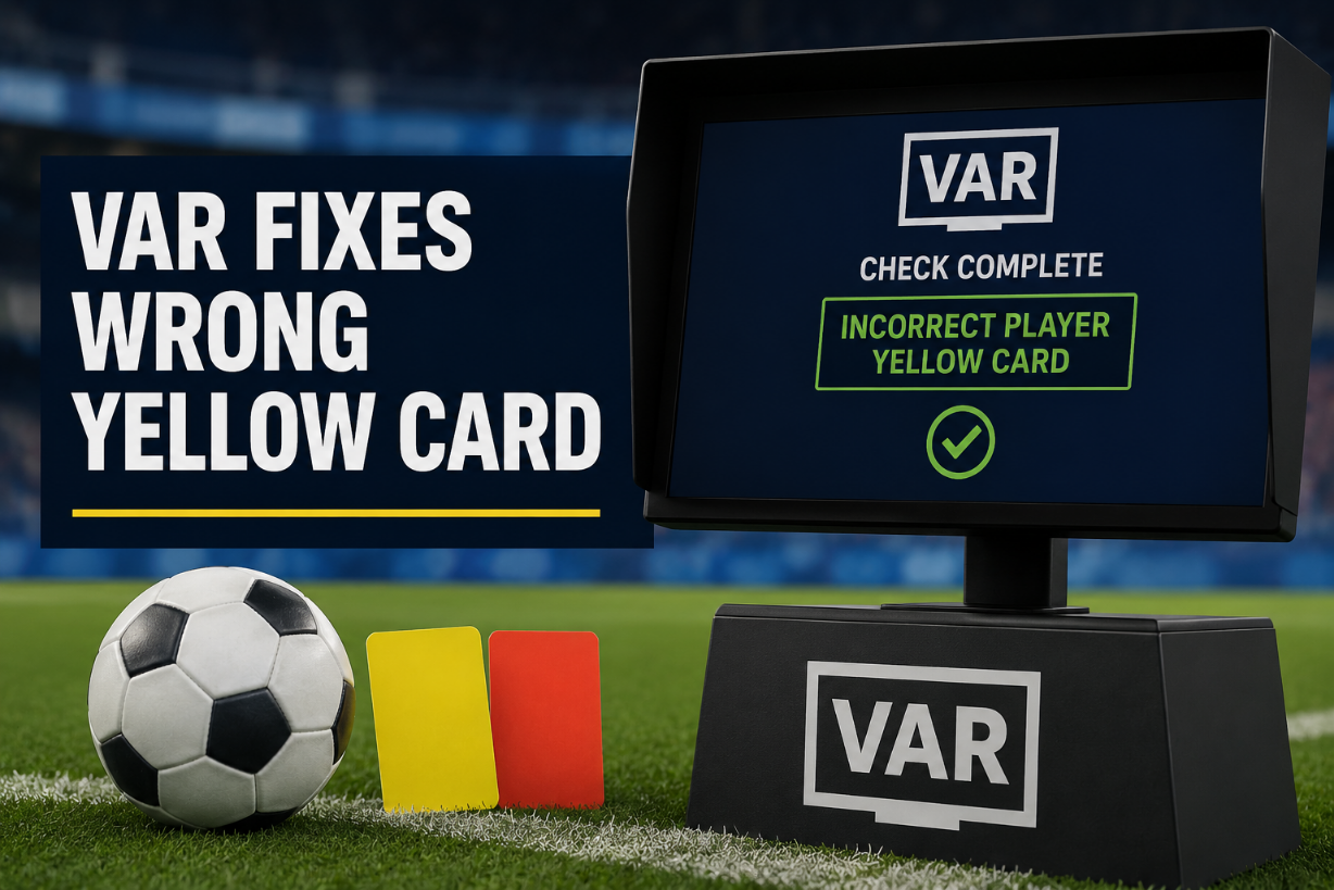 VAR fixes wrong yellow card for US player