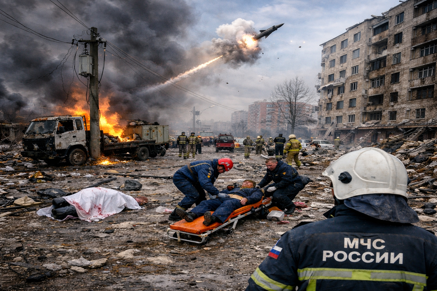 Two killed and several hurt in Ukrainian missile strike on Belgorod near the Russian‑Ukraine border