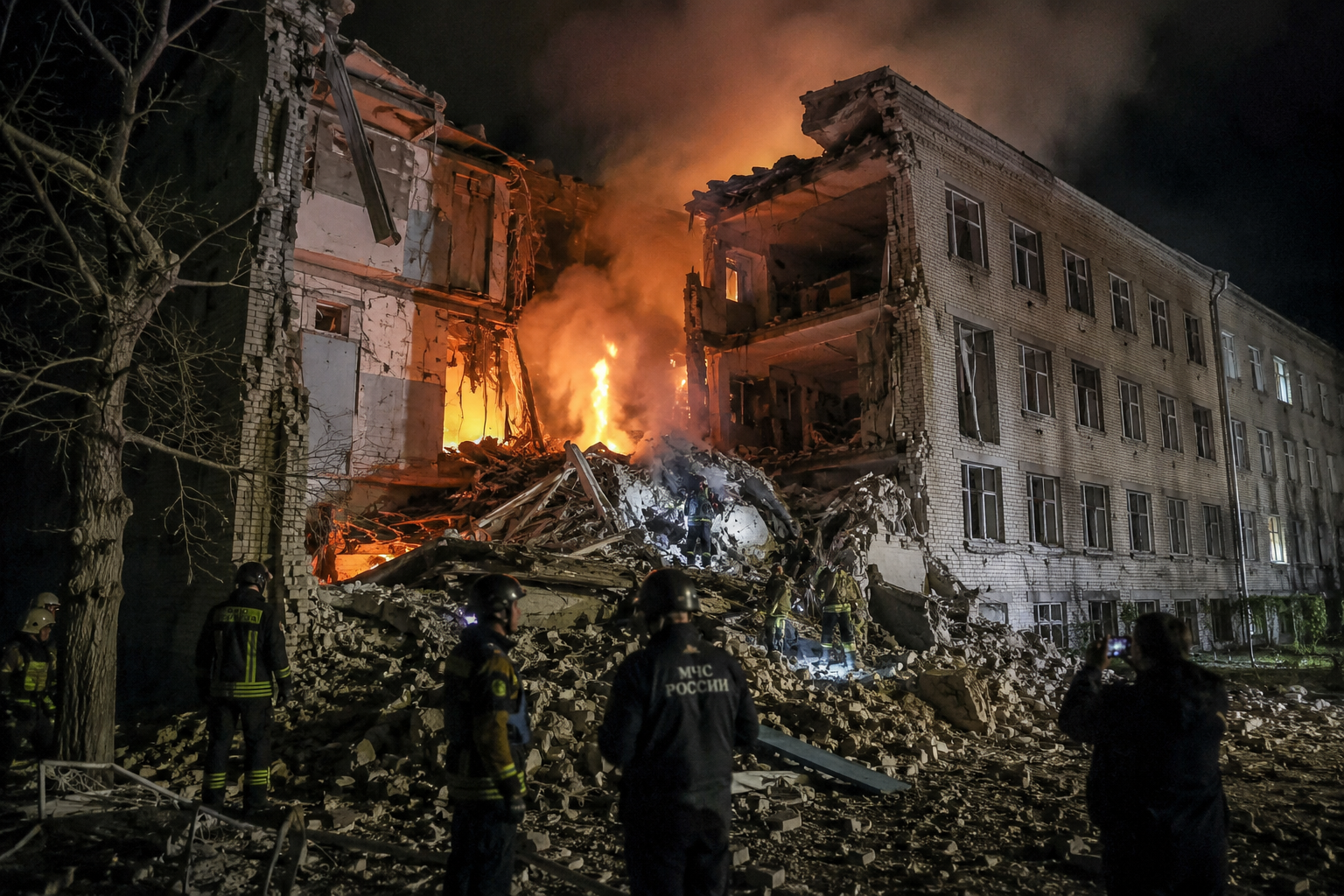 Putin blames Ukraine for 6 school deaths, plans retaliation.