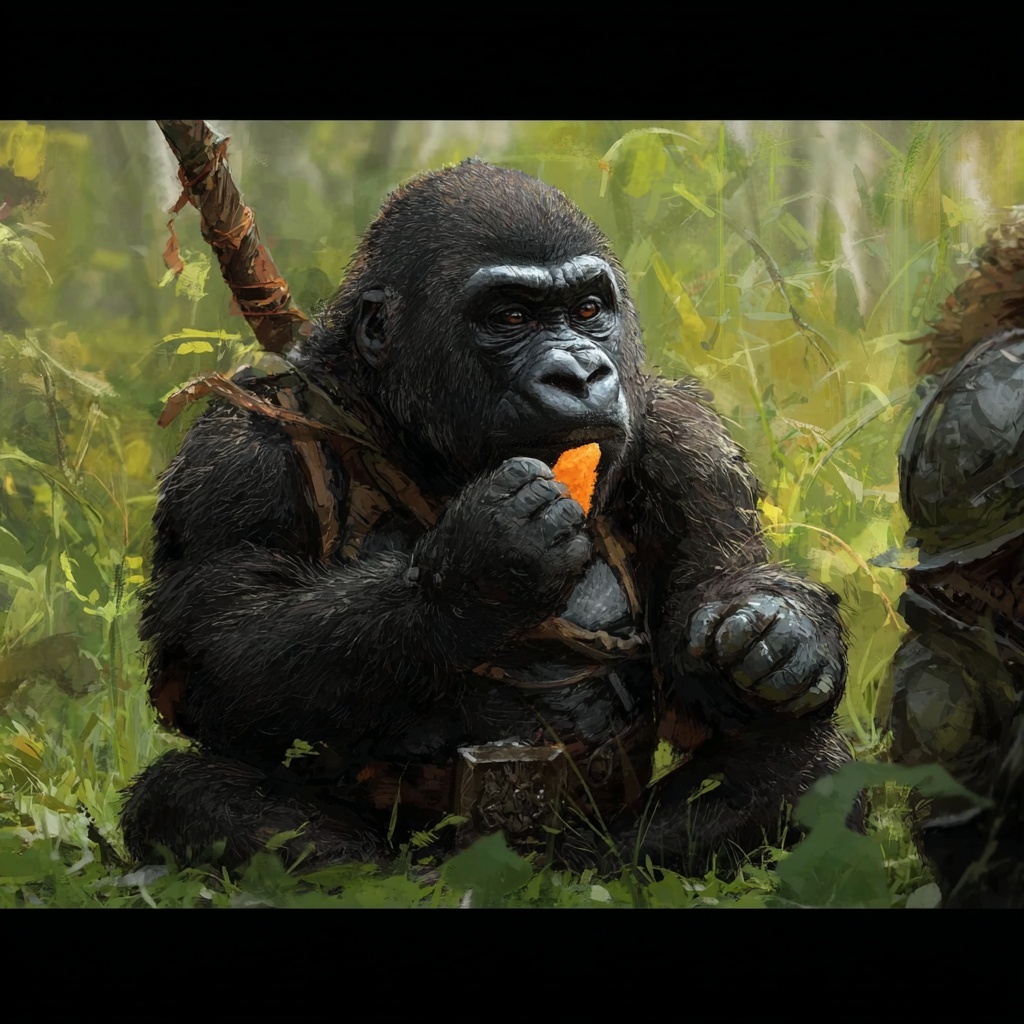 Baby Gorilla at London Zoo Celebrates Early Halloween with Festive Pumpkin Treat