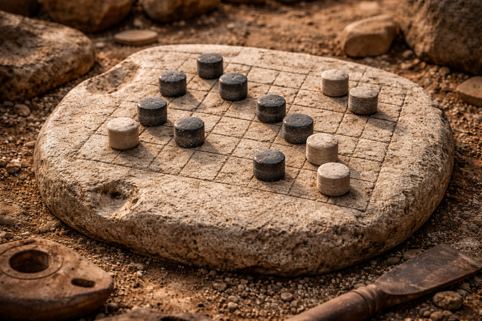 Artificial intelligence solves mystery of Roman limestone board game