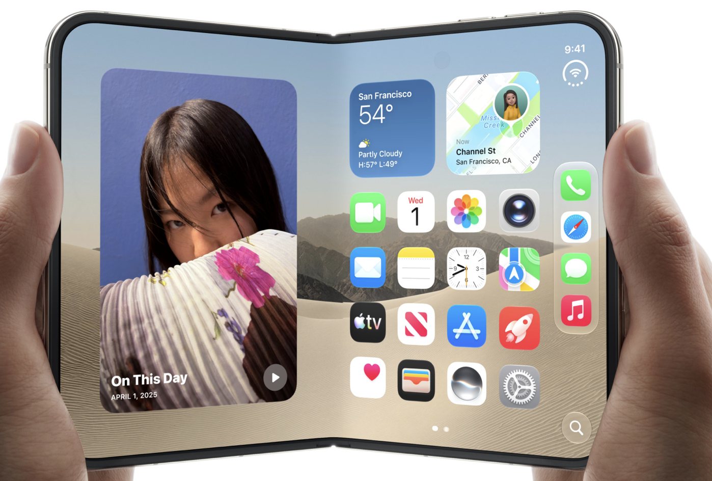 Apple's new folding phone is here, it's thin.