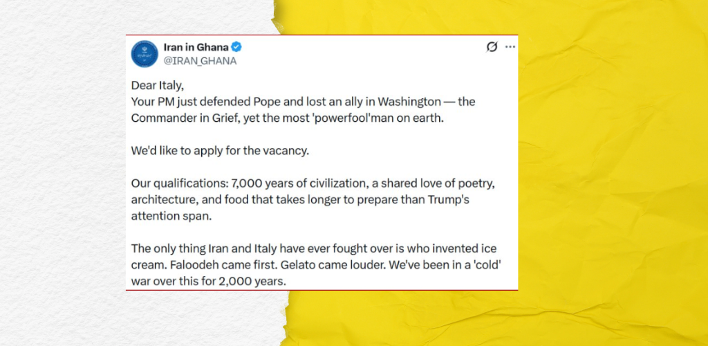 'Dear Italy, we'd like to apply' - Iran trolls US after Trump-Meloni row