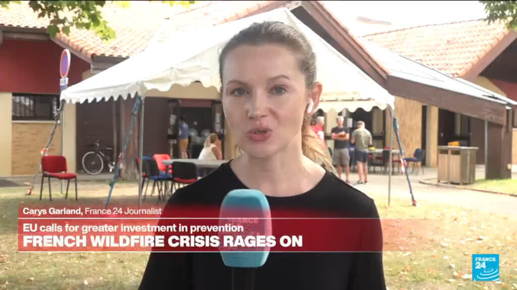 Cooler weather and potential rain move into the French region torched by wildfires