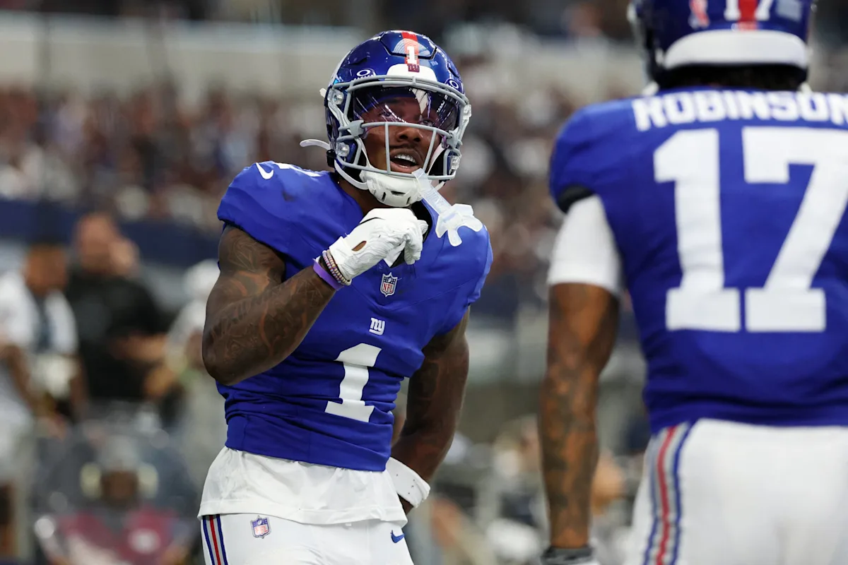 Malik Nabers Participates In New York Giants’ First Practice Of Training Camp