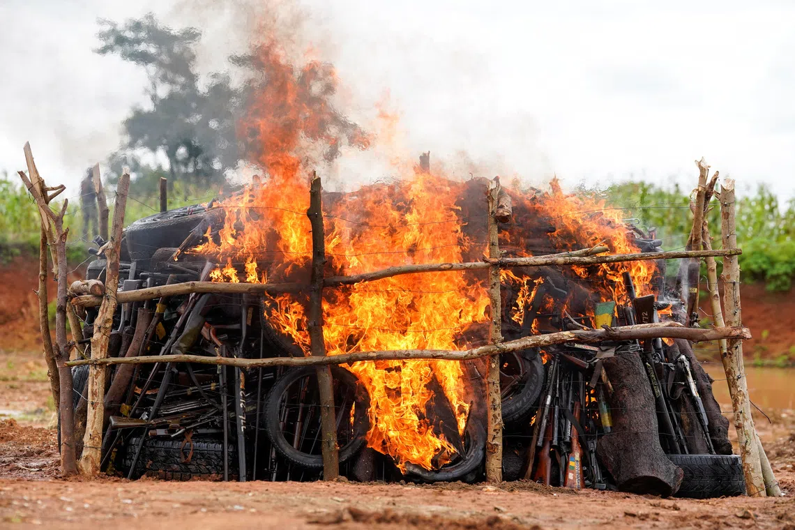 Nigeria destroys 2,819 seized illicit arms in security crackdown