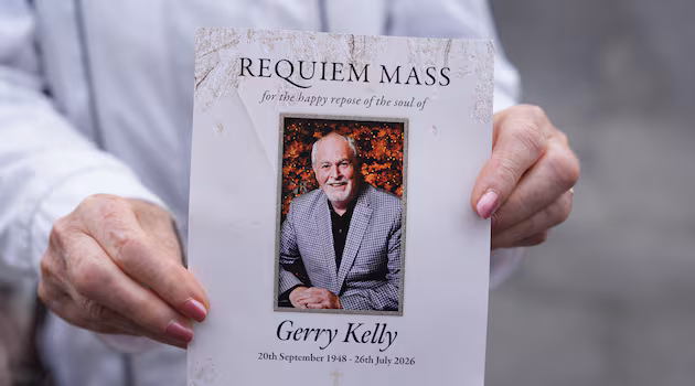 ‘The voice of sanity during insane times’: Hundreds attend funeral of broadcaster Gerry Kelly