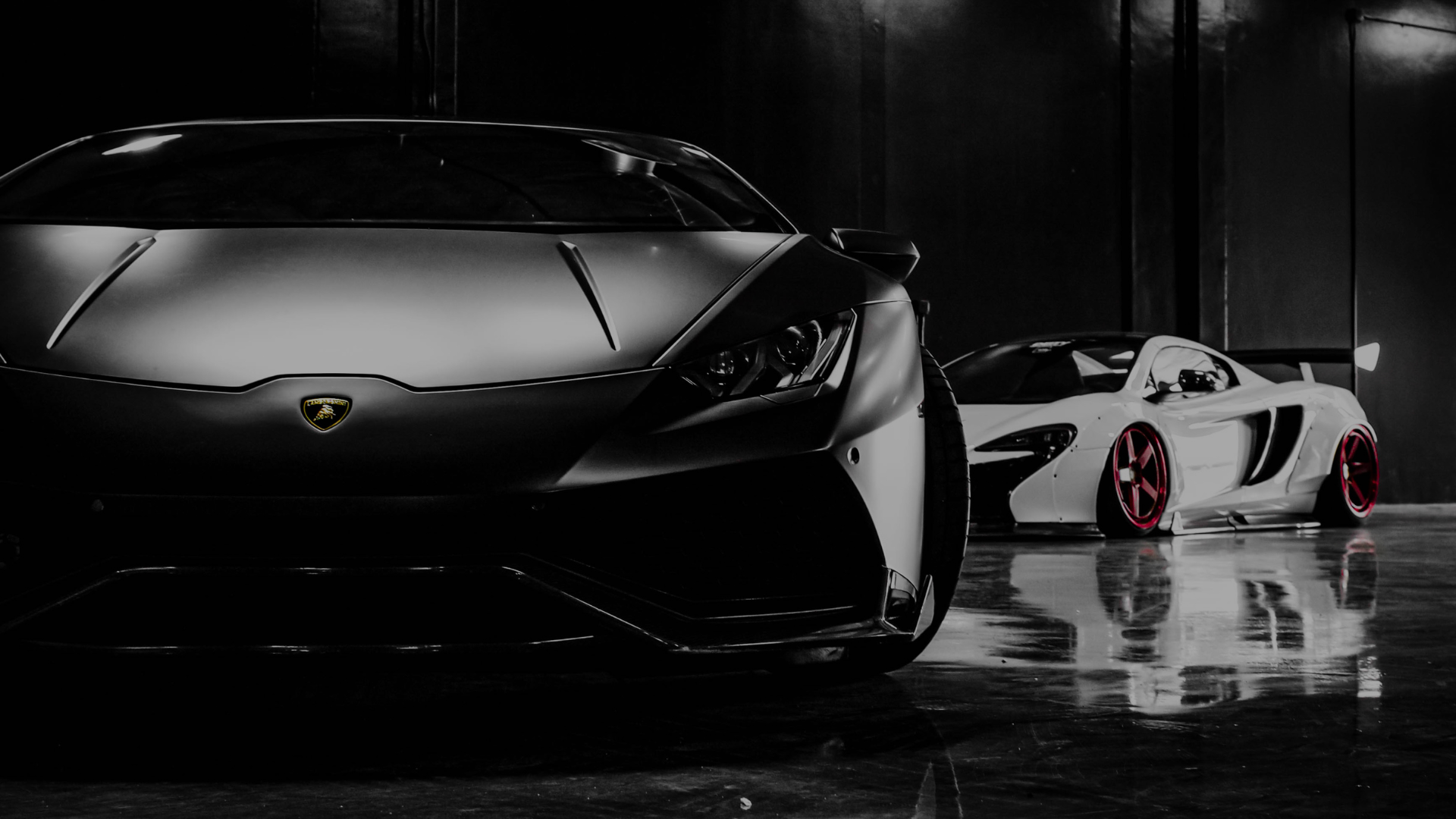 Luxury car being detailed