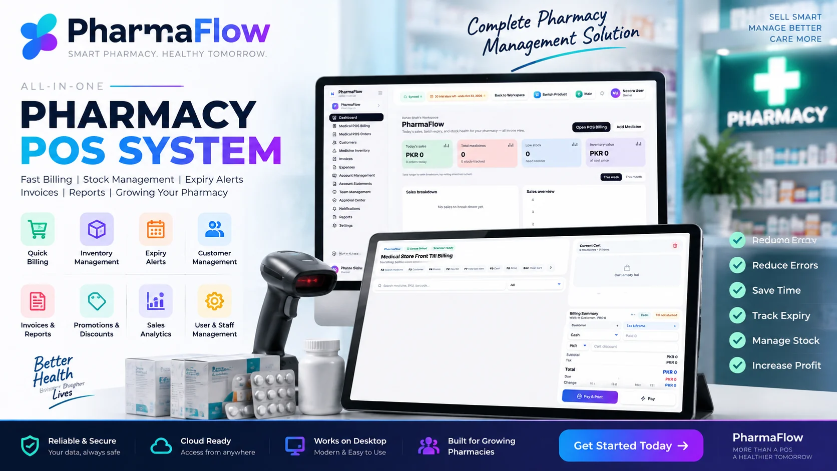 Pharmacy POS Software in Pakistan | PharmaFlow