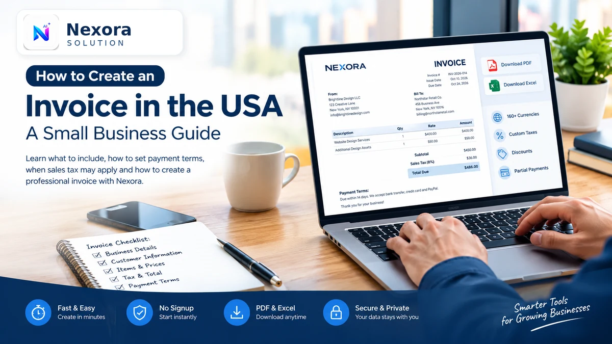 How to Create an Invoice in the USA | Nexora