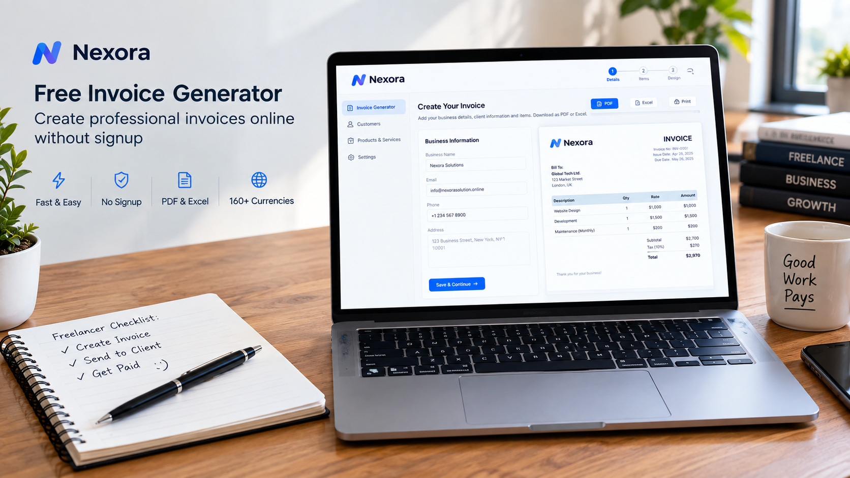Free Invoice Generator for Freelancers Without Signup