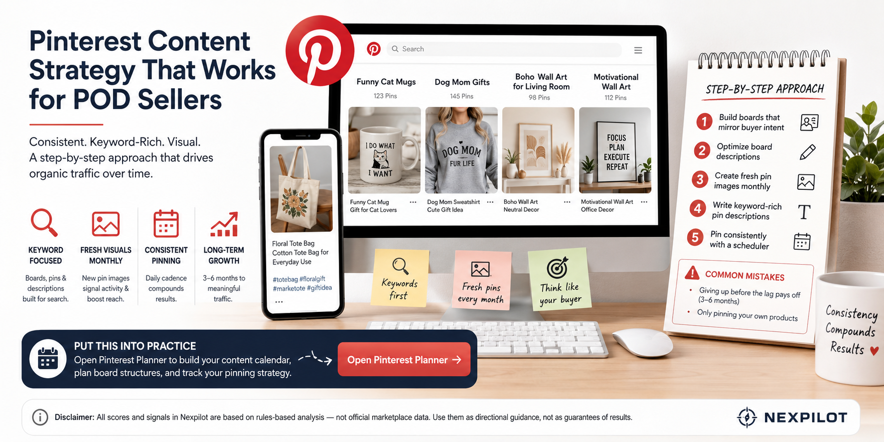Seasonal Pinterest content planning for POD shops
