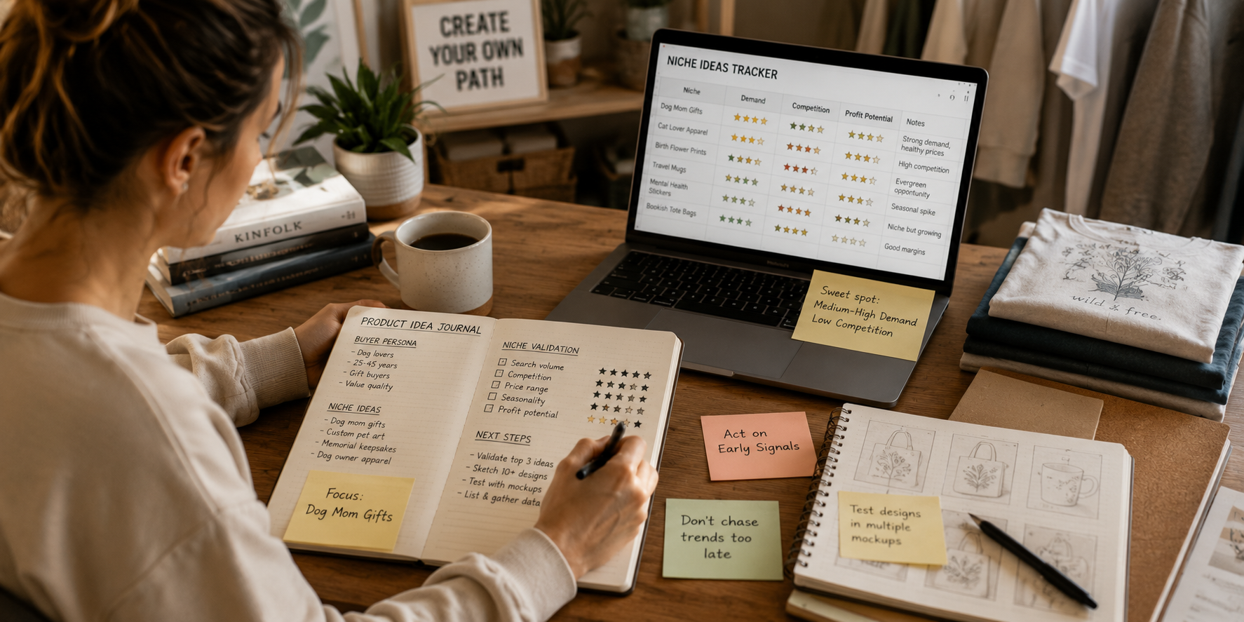 A weekly product idea journal for POD sellers