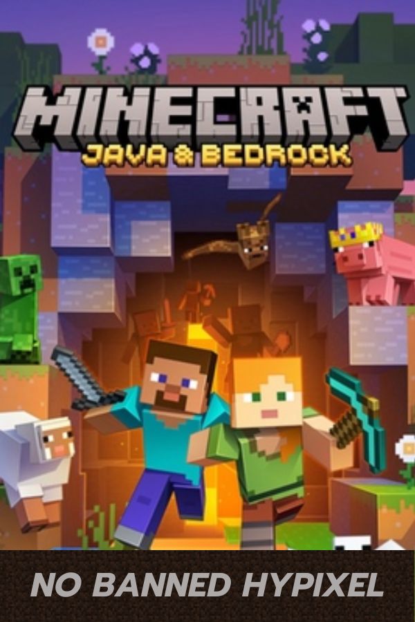 Minecraft Java & Bedrock Edition (NO BANNED HYPIXEL)