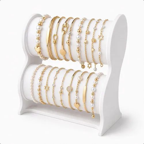 Expositor De Pulseiras Relógios Suporte Organizador 2 Niveis - imagem principal do produto