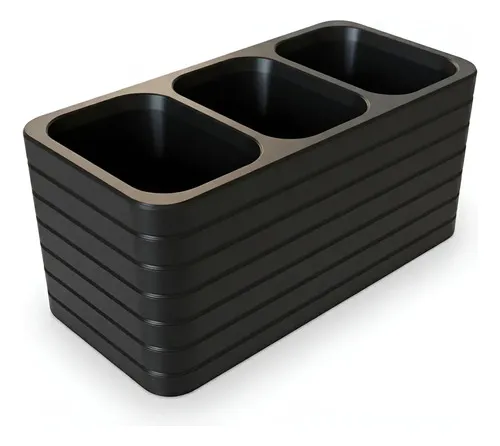 Suporte Controle Remoto 3 Divisórias Organizador De Objeto - imagem principal do produto