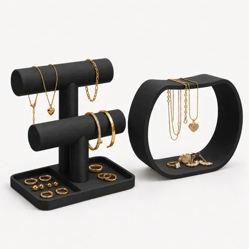 Expositor Joias Kit Porta Colar E Pulseiras Com Bandeja Lisa - imagem principal do produto