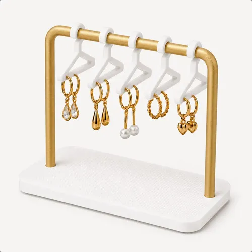 Porta Brincos Mini Arara Com 5 Cabides Organizador De Joias - imagem principal do produto