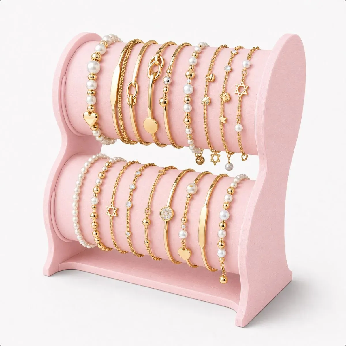 Mini Porta Joias Organizado Pulseiras Relógios Expositor - imagem principal do produto