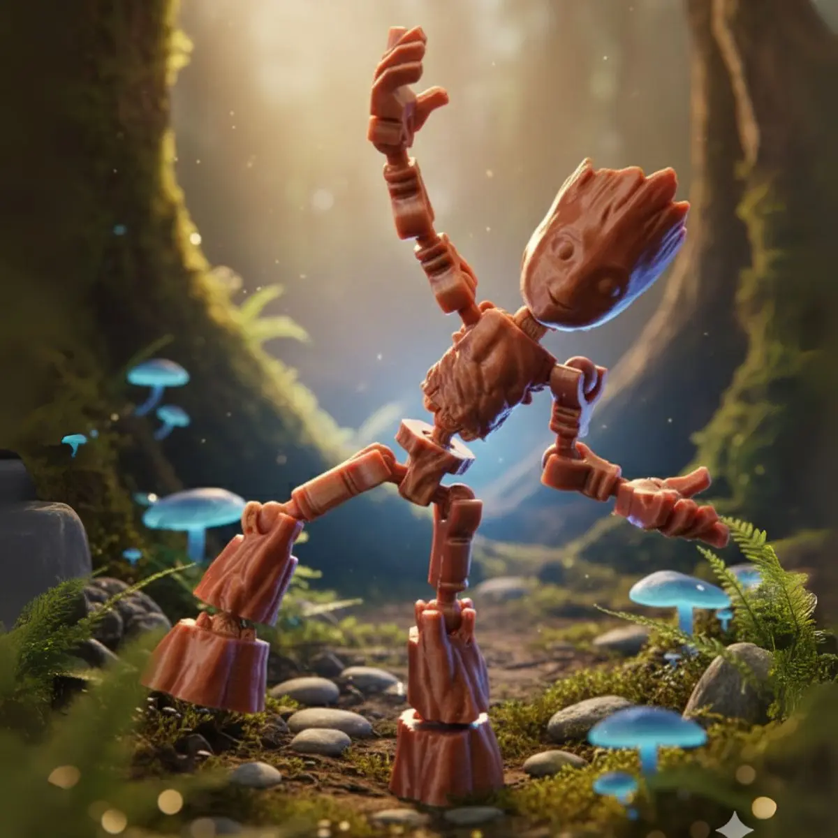 Groot Articulado Boneco Educativo 11cm, Várias Posições - imagem principal do produto