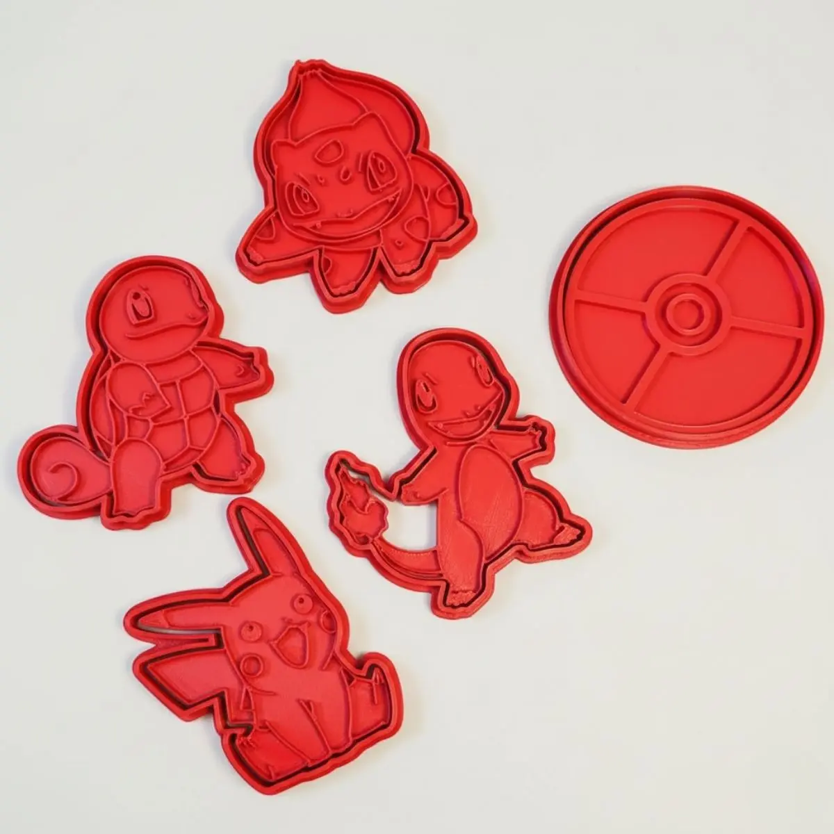 Kit 5 Cortadores De Biscoito Carimbos Pokémon Confeitaria - imagem principal do produto