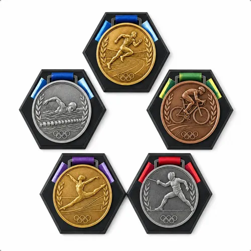 Expositor De Medalhas Parede Corrida Esportes 10 Unid - imagem principal do produto