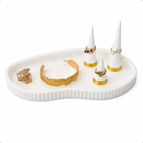 Kit Organizador Joias Bandeja Porta Anéis Cone 2und - imagem principal do produto