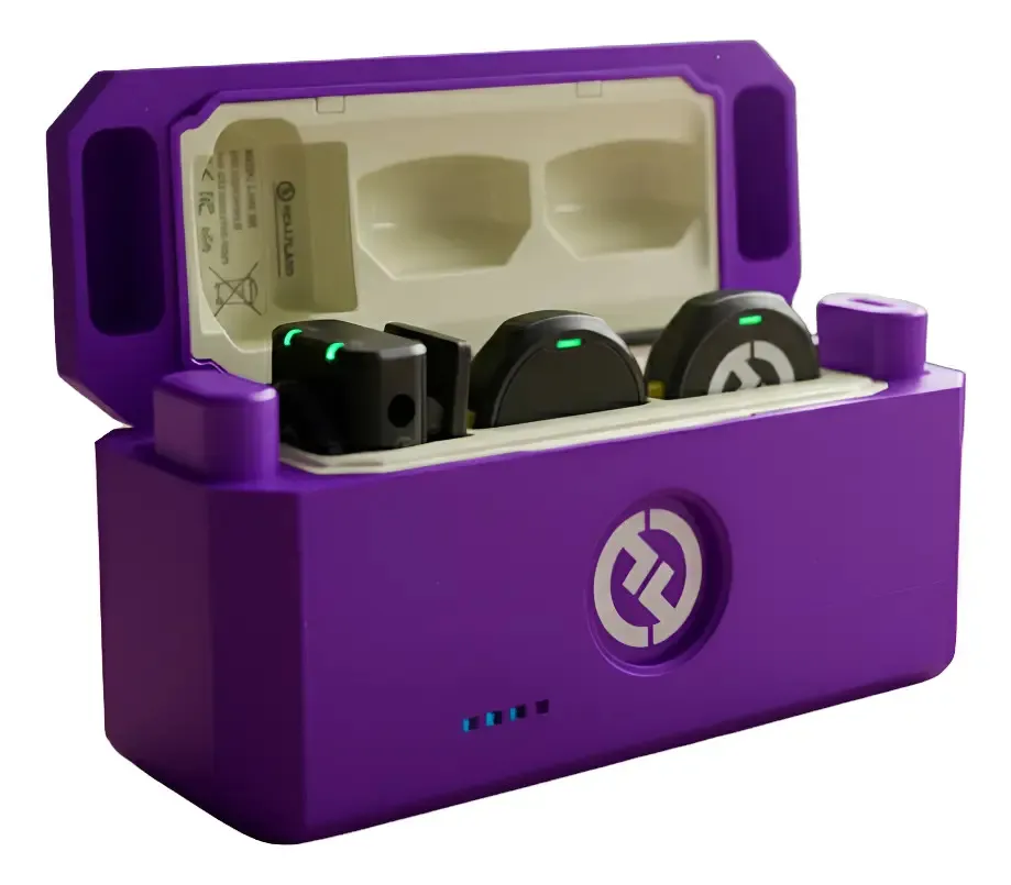 Case Estojo Microfone Hollyland Lark M2 Capa Protetora Em 3d Roxo - imagem principal do produto