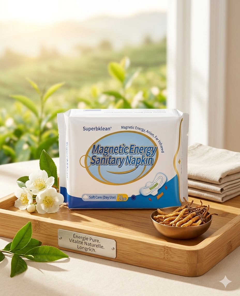 serviette hygiénique bleue