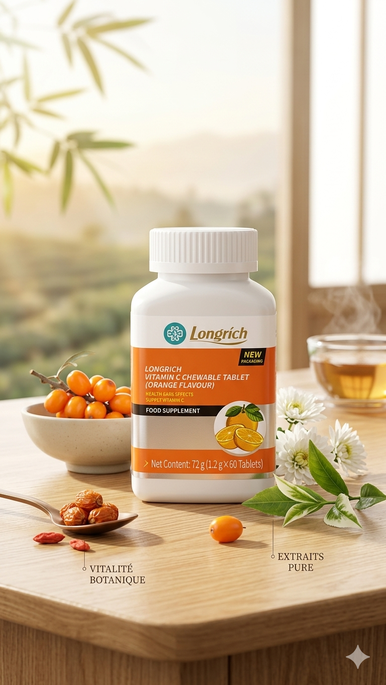 Vitamine C Comprimé à croquer (saveur d’orange)