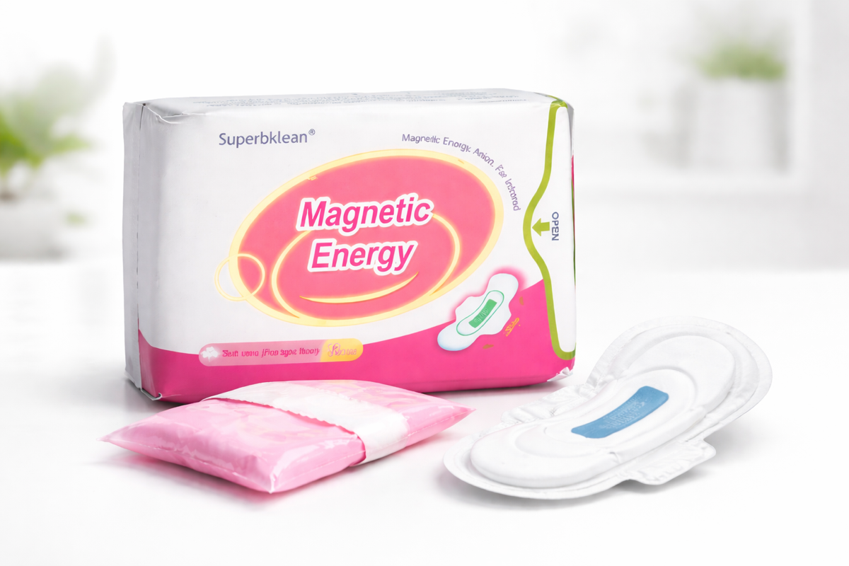 serviette hygiénique rose
