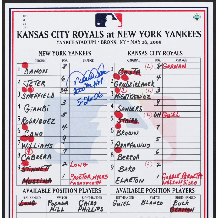Signed Lineup Card (Replica or Real)