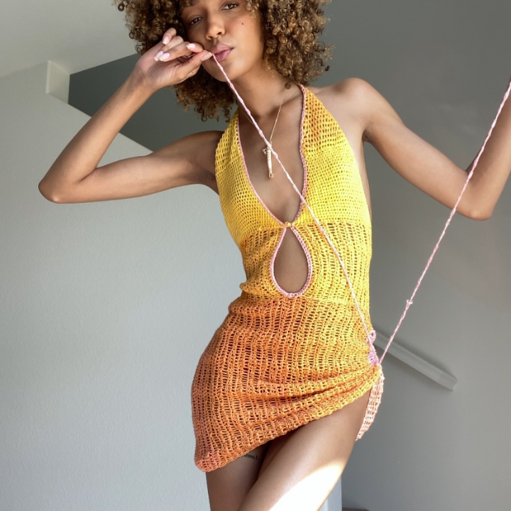Touch of Summer Mini Halter Dress