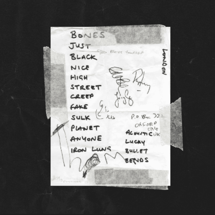Signed Tour Setlist