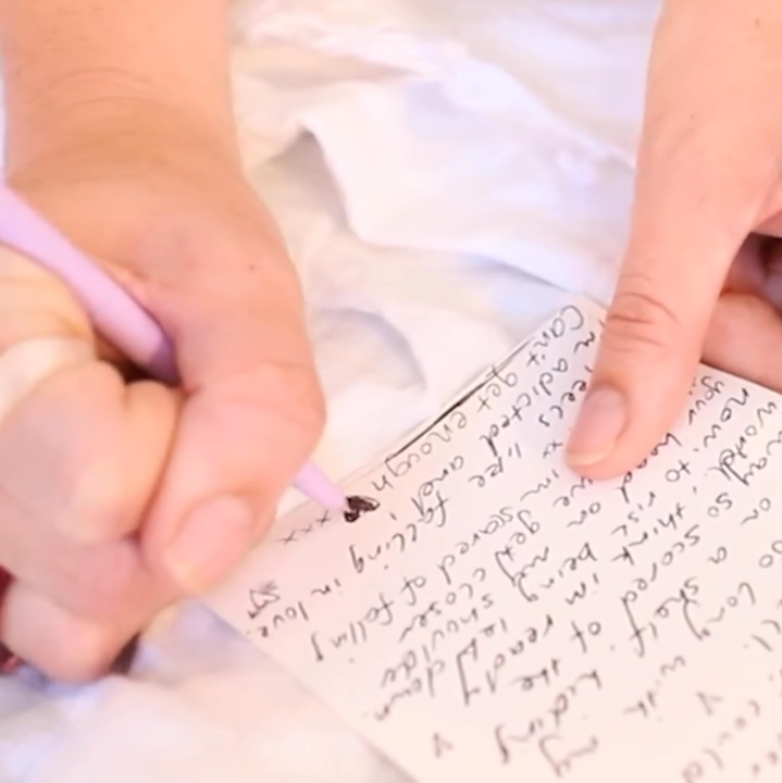 Handwritten Lyrics + Special Note