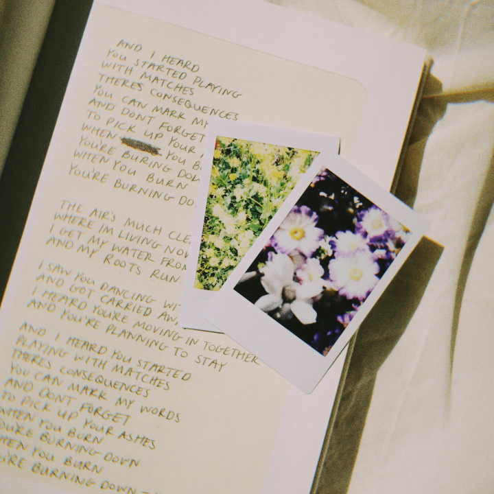 Handwritten Lyric Sheet