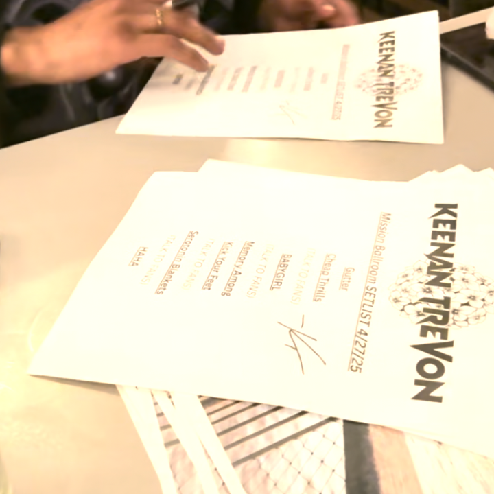 Autographed Setlist