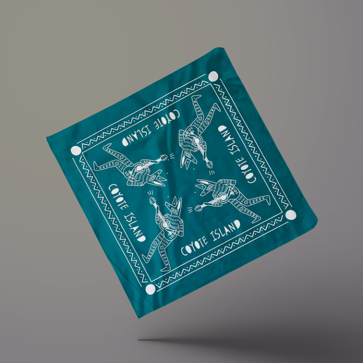 Coyote Island Teal Bandana