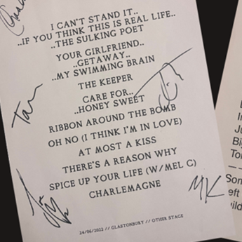 Signed Setlist