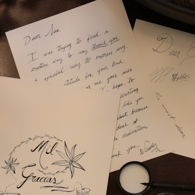 Handwritten Lyric Sheet