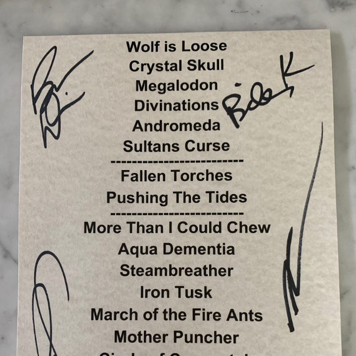 Autographed Set List 