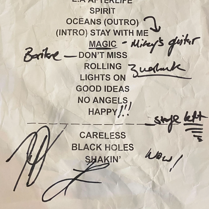 Signed Setlist Drop