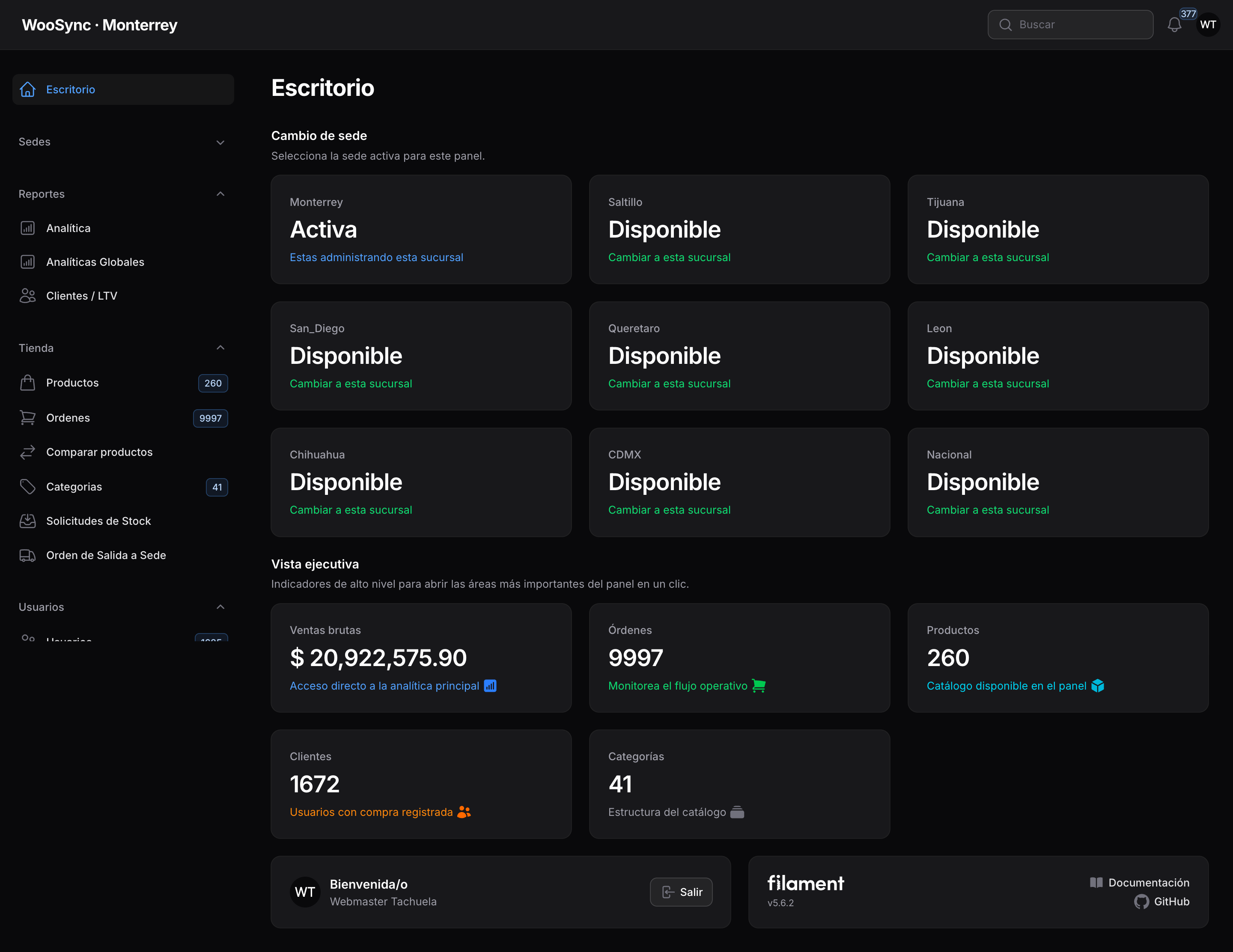 WooSync - Centralized Admin Panel for SSIENTO