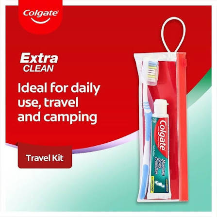 Colgate Fresh Cool Mint Toothpaste 50g + Extra Clean Toothbrush 1's Travel Kit