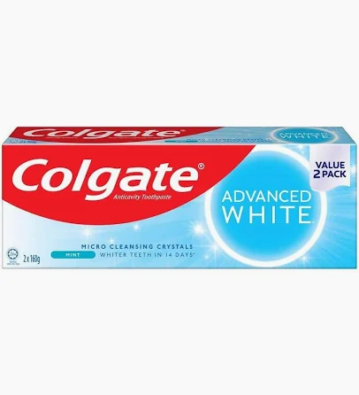 Colgate Advance Whitening Toothpaste 2x160g (Carton of 36)