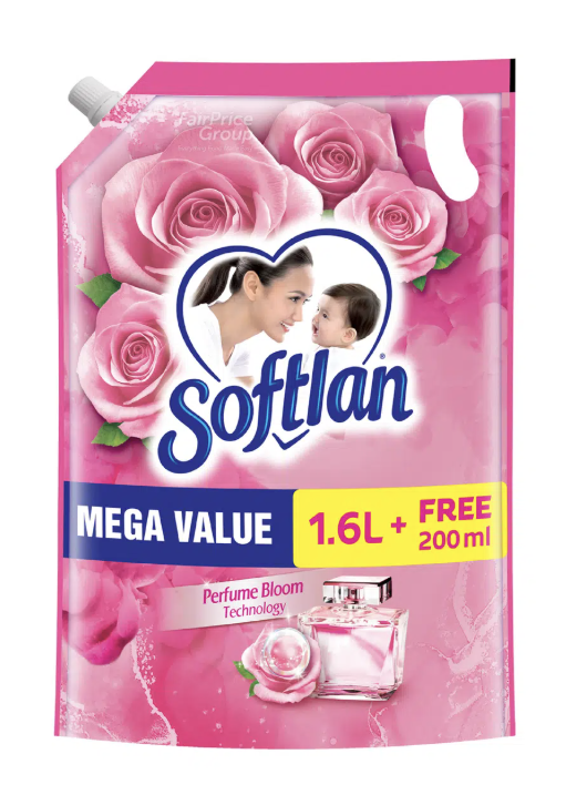 Softlan Floral Fantasy Refill Fabric Softener 1.6L + 200ml (Carton of 8)