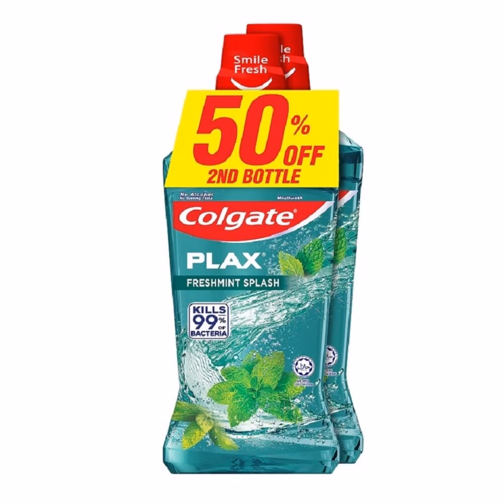 Colgate Mouthwash Plax Fresh Mint 2x750ml