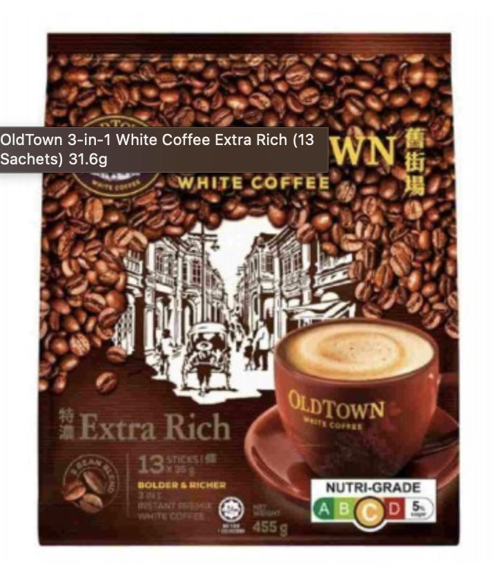 OldTown 3 in 1 White Coffee Extra Rich (35gx13s) (Carton of 20)